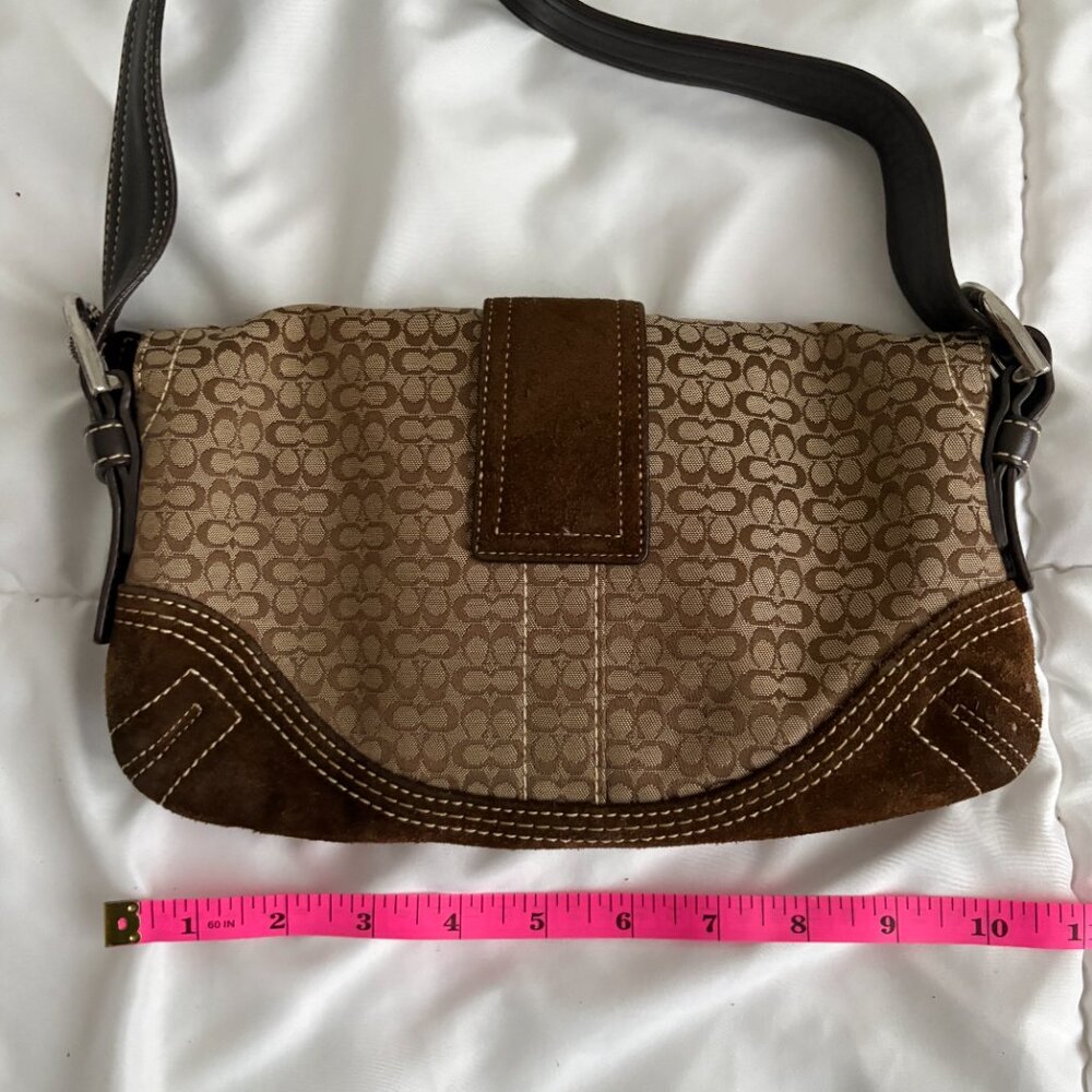 Vintage Coach 3628 Soho Brown Signature C Canvas w/Suede Leather Trim - Picture 13 of 15